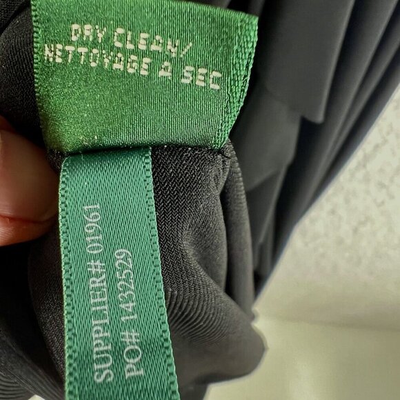 Ralph Lauren Womens Size 4 Black Evening Gown Pleated Elegant Romantic Stylish - Picture 11 of 16